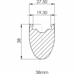 Prime BlackEdition 38 Carbon Road Rim -Maxxis Butik Prime BlackEdition 38 Carbon Road Rim Rims PCC38BERRFB 3